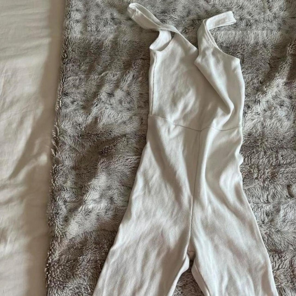 Inamorata Cream Ribbed Romper Size XS